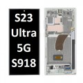 Samsung Galaxy SM-S918 (S23 Ultra 5G 2023) With Frame LCD Touch Screen (Original Service Pack) [SKY BLUE / LIGHT GREEN ] GH82-30465G/30466G